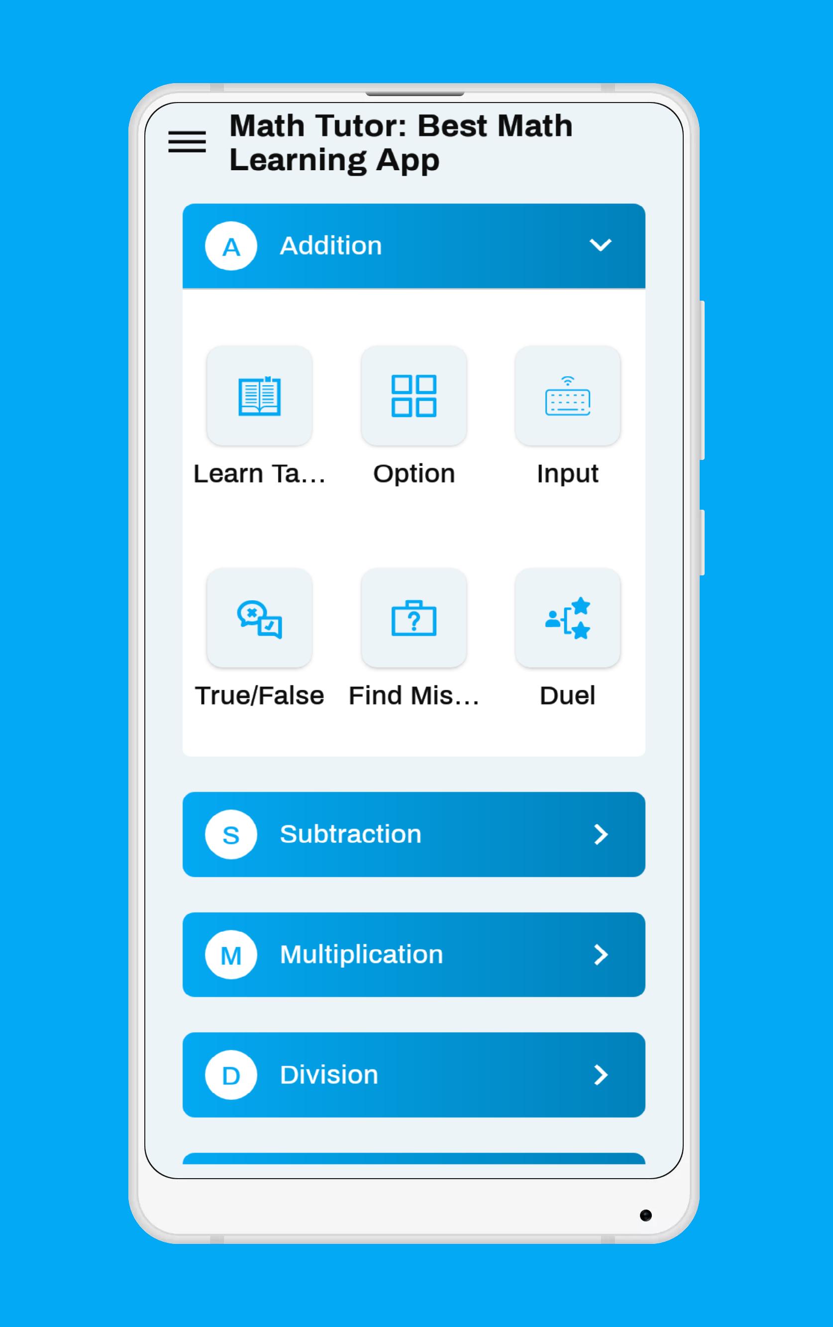 Math Tutor - Best Math Learning & Quiz Game App For Android - Apk Download