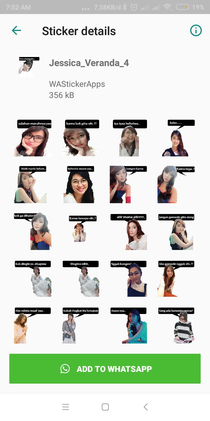 Stiker Jkt48 Jessica Veranda Wastickerapp For Android Apk