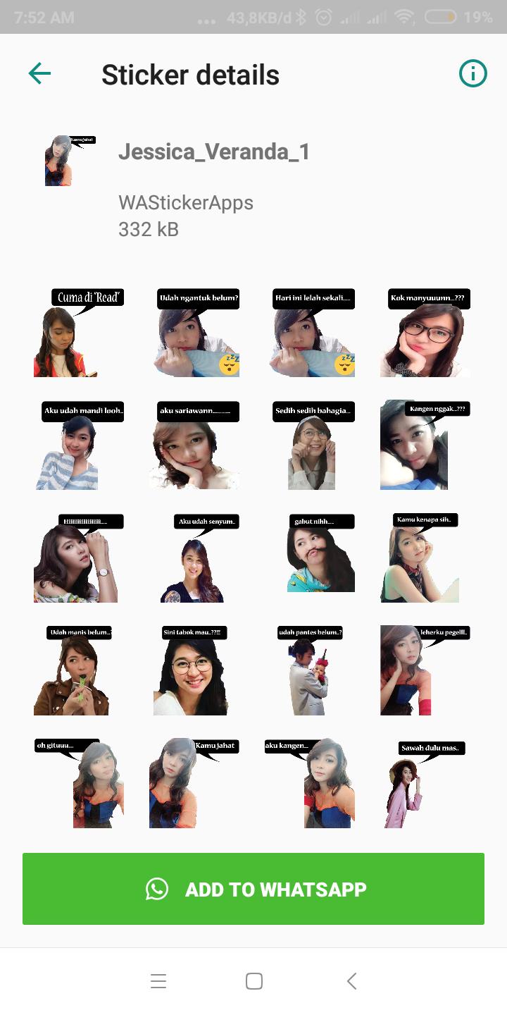 Stiker Jkt48 Jessica Veranda Wastickerapp For Android Apk