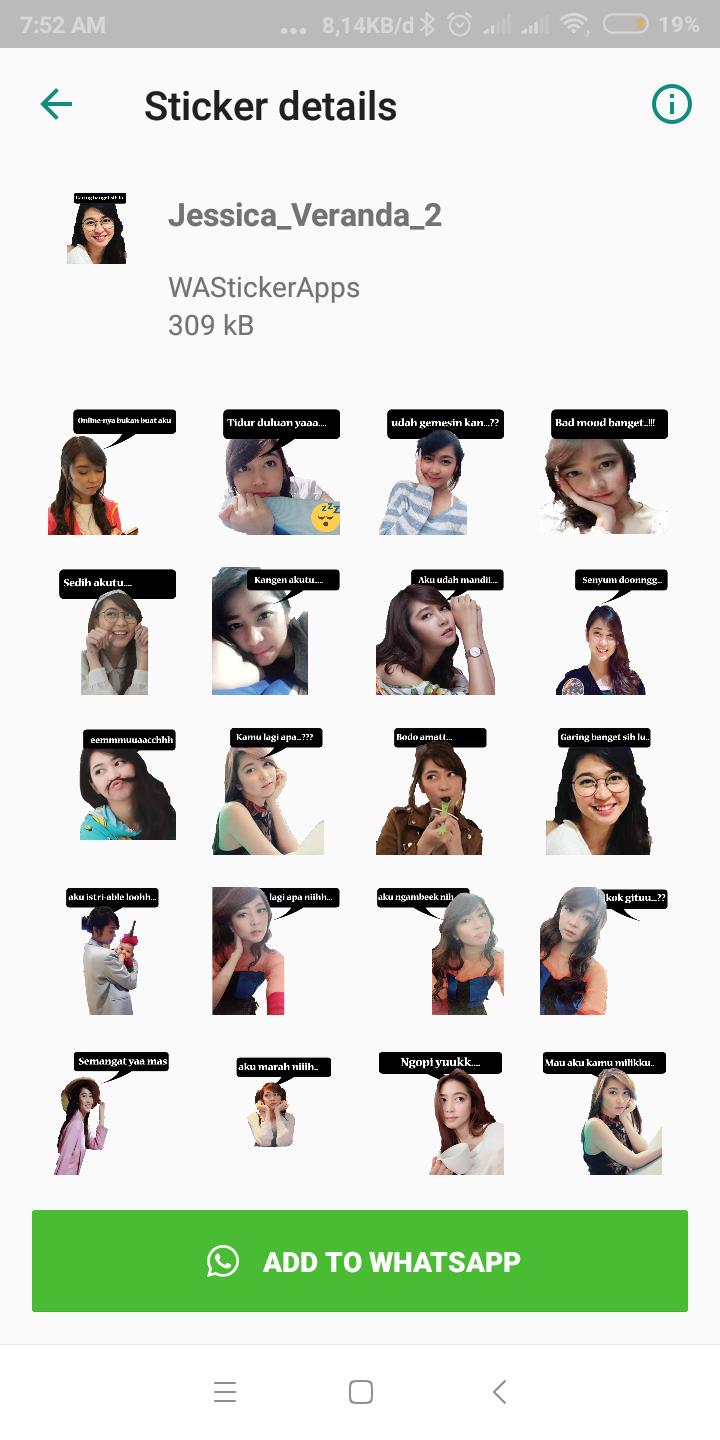 Stiker Jkt48 Jessica Veranda Wastickerapp For Android Apk