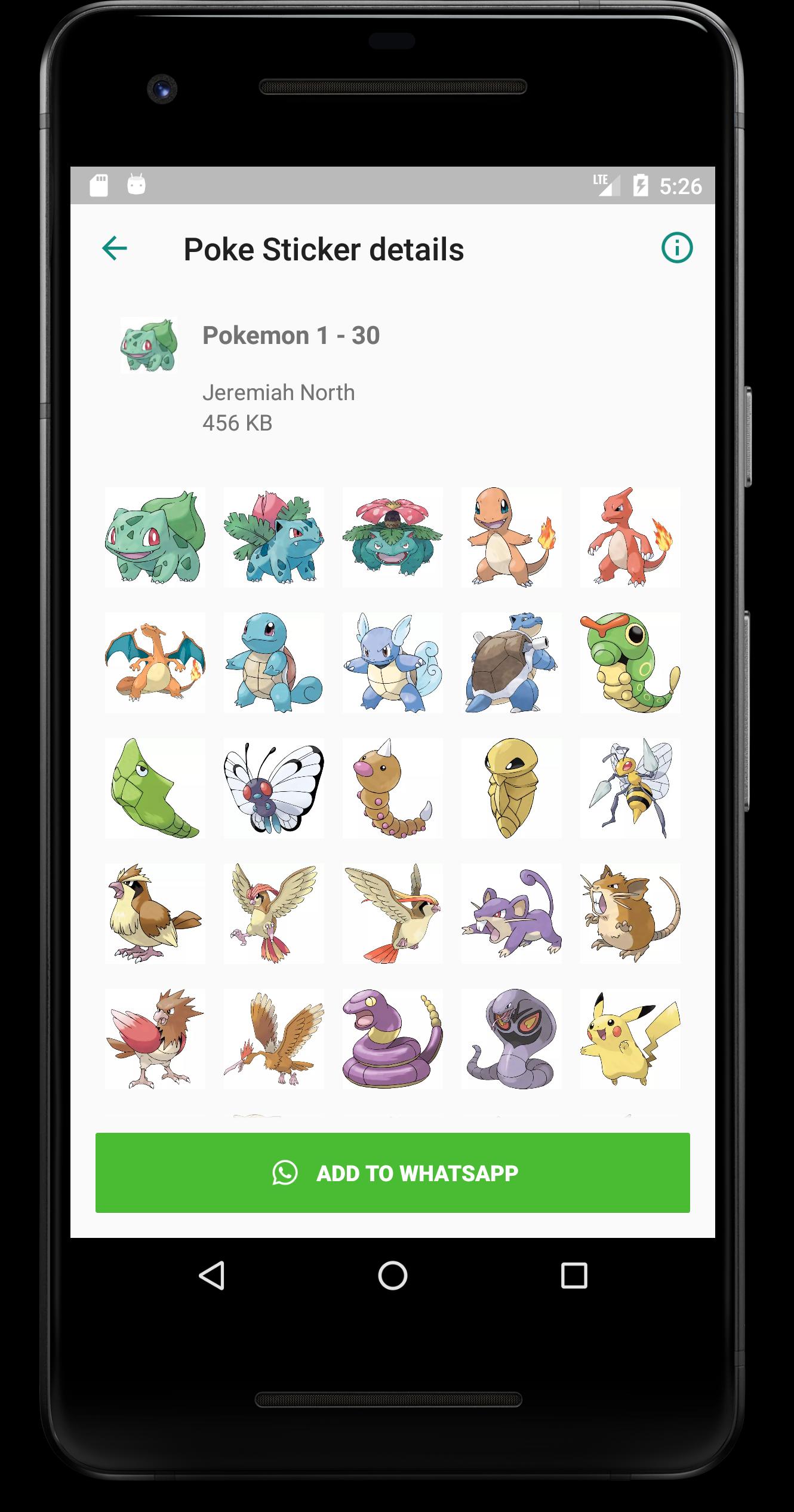 Pokemon Stickers For Whatsapp Gen 1 For Android Apk Download
