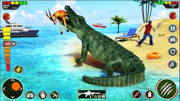 Hungry Animal Crocodile Games Cartaz