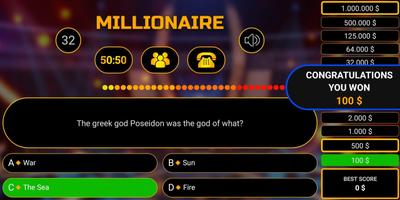 برنامه‌نما Millionaire free game 2019 quiz millionaire trivia عکس از صفحه