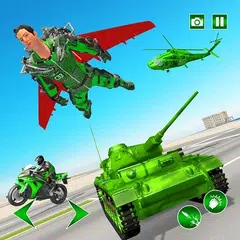 Descargar APK de Flying Jetpack Army Hero: Gangster Crime Simulator
