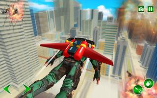 Flying Jetpack Army Hero: Gangster Crime Simulator ảnh chụp màn hình 3