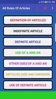 The rules of Article - Articles শেখার Rules সমূহ الملصق