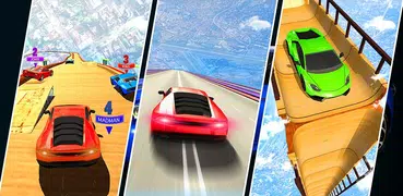 Sky Ramp Car Mega Stunts Big Jump