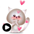 Animated Kitten Sticker