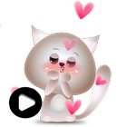 Icona Animated Kitten Sticker