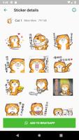 WAStickerApps Yellow Cat captura de pantalla 1