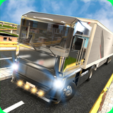 Silver Euro Truck Transporter Driving Sim 2019 أيقونة