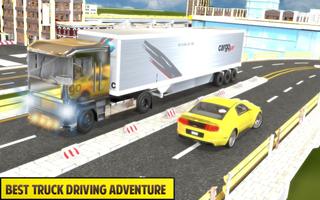 Silver Euro Truck Transporter Driving Sim 2019 capture d'écran 1