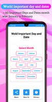 World Important Days & Dates Cartaz