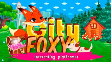 Runner Platformer City Foxy پوسٹر
