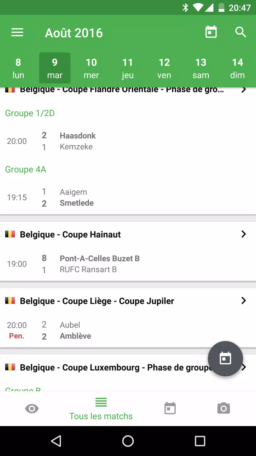 Résultats foot live Belgique APK for Android Download