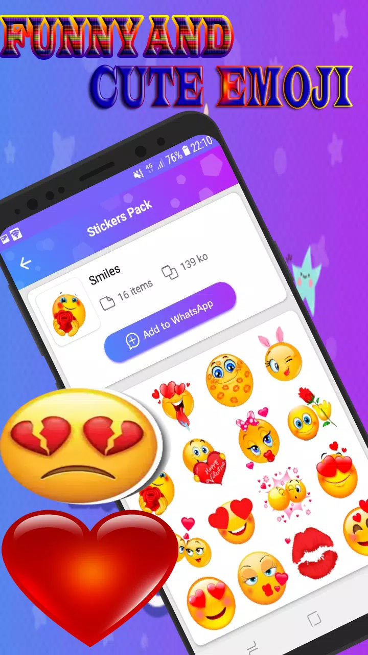 Emoji Love GIF Stickers for WhatsApp APK pour Android Télécharger