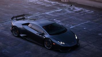 پوستر Black Lamborghini Huracan