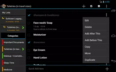 Suitcase Luggage List - FREE アプリダウンロード