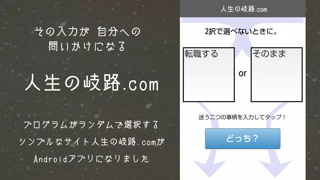 人生の岐路 二択で迷った時はアプリに聞こう Apk For Android Download