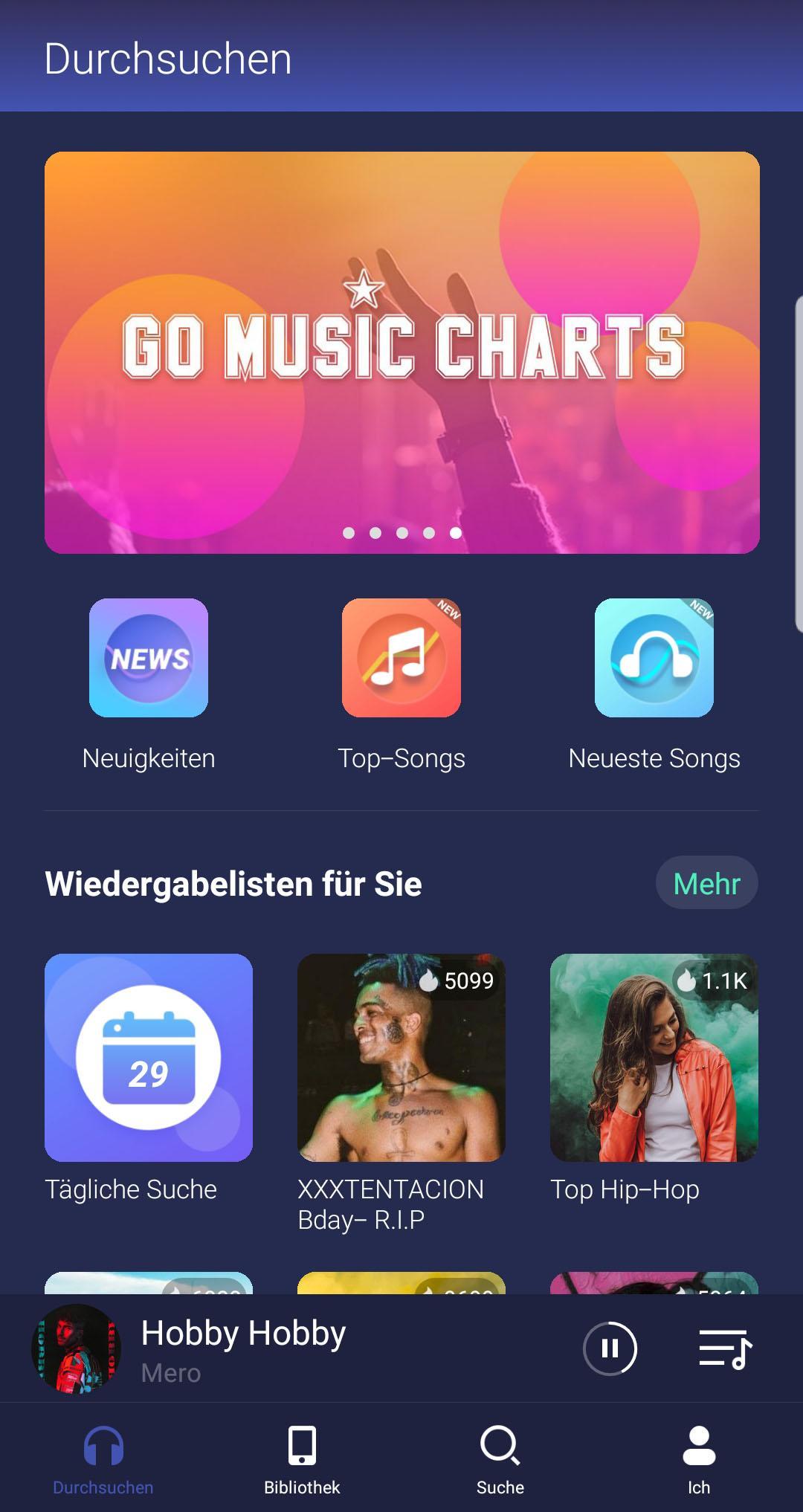 GO Musik- Freie musik, unbegrenzte MP3. Free music für Android - APK  herunterladen