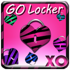 Pink Zebra Theme 4 GO Locker icône