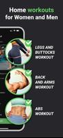 Home Workout. Fitness training poster