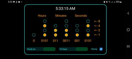 Binary Clock capture d'écran 1