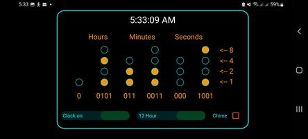 Binary Clock capture d'écran 2