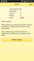Advance SAS Practice Exam Lite स्क्रीनशॉट 3