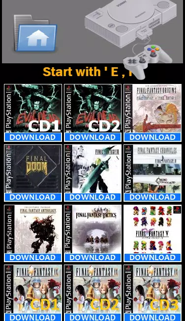 Download do APK de PSP PS2 PSX Rom Downloader para Android