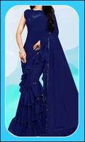 Women Fashion Ruffle Sarees постер