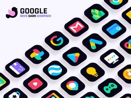 Dove Dark : Icon Pack স্ক্রিনশট 2