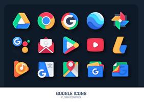 Flora : Material Icon Pack الملصق