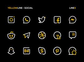 YellowLine Icon Pack : LineX screenshot 3