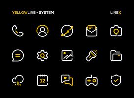 YellowLine Icon Pack : LineX ภาพหน้าจอ 1