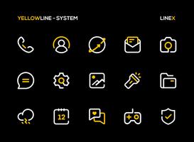 YellowLine Icon Pack : LineX screenshot 1