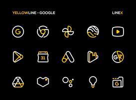 YellowLine Icon Pack : LineX ภาพหน้าจอ 2