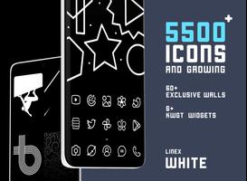 LineX White Icon Pack Affiche