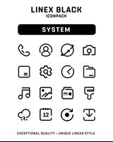 LineX Black Icon Pack اسکرین شاٹ 3