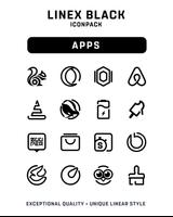 LineX Black Icon Pack پوسٹر
