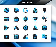Blue Icon Pack : LuXBlue screenshot 1