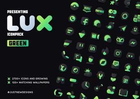Green Icon Pack : LuX الملصق