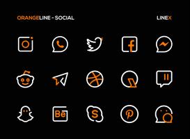 OrangeLine IconPack : LineX captura de pantalla 3