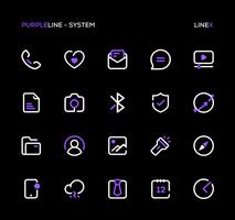 PurpleLine Icon Pack : LineX imagem de tela 1