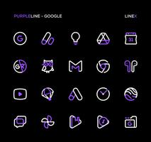 PurpleLine Icon Pack : LineX स्क्रीनशॉट 2