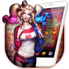 Скачать Joker Sexy Girl Graffiti Theme APK