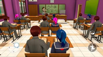 jogo anime menina ensino médio imagem de tela 1