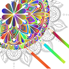 Mandala coloring book icono