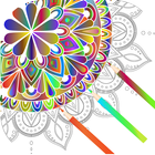 Mandala coloring book ícone