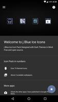 J Blue Ice Icons Affiche